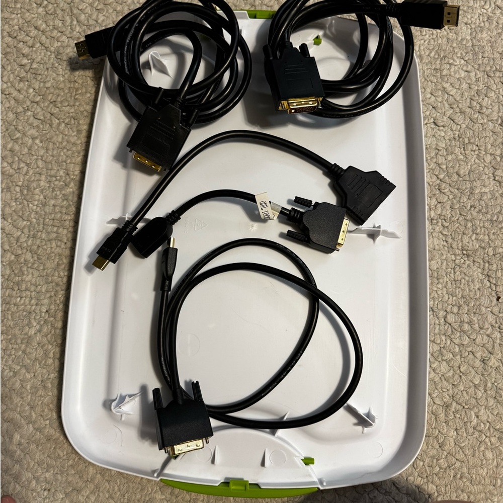Premium Black DisplayPort to DVI Cable Set